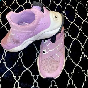 Purple champion slip on tennis shoes